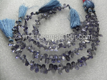 Iolite Cut Pear Beads